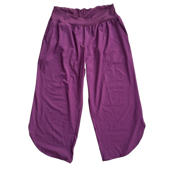 Halara Breezeful High Waisted Crossover Quick Dry Resort Pants Amaranth - Picture 2 of 7